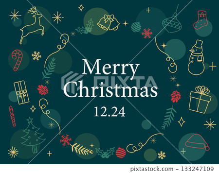 時尚的聖誕卡設計 時尚的聖誕卡設計 133247109