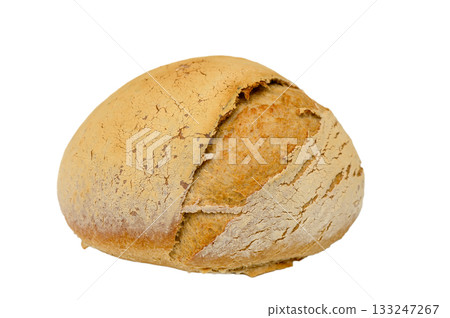Homemade Artisan Bread on White Background Homemade Artisan Bread on White Background 133247267