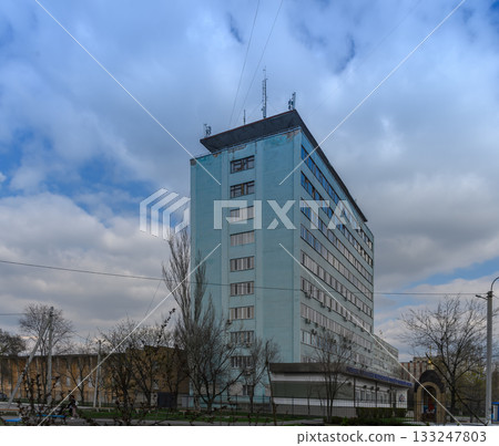 Luhansk Regional Police Department building in Sievierodonetsk before the wa 133247803