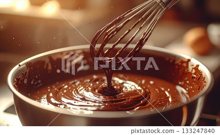 <AI Image> Mixing melted chocolate 133247840
