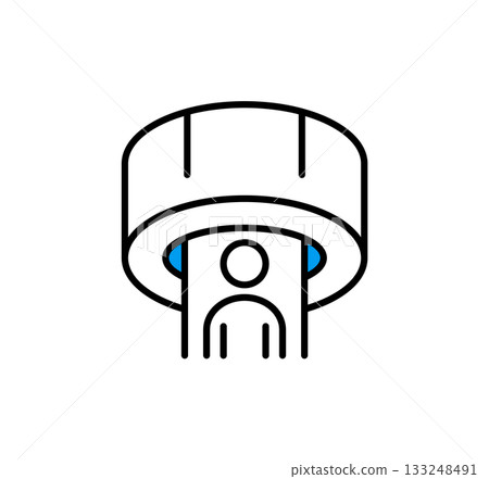 接受X光檢查的人的圖示插圖/向量圖 133248491