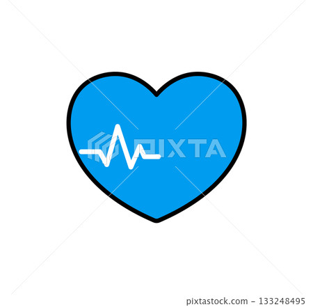 Heart rate icon illustration / vector Heart rate icon illustration / vector 133248495