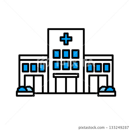 Hospital icon illustration / vector Hospital icon illustration / vector 133249287