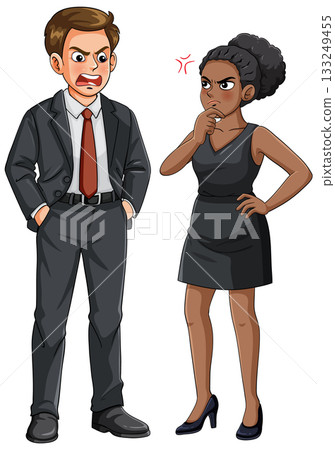Business Colleagues Arguing in Formal Office Attire 133249455