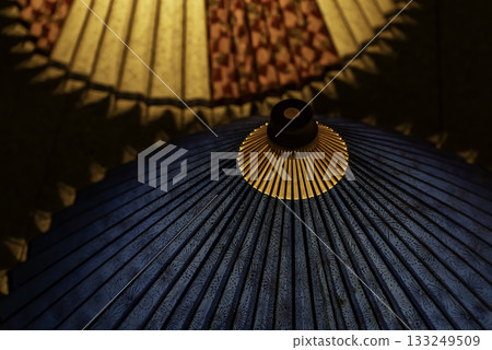 A light of a Japanese umbrella 133249509