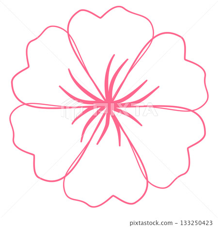 cute white flower illustration 133250423
