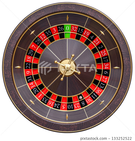 Roulette wheel 3d isolated background 133252522
