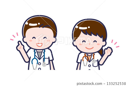 短袖醫生/二人組/男女 01 133252538