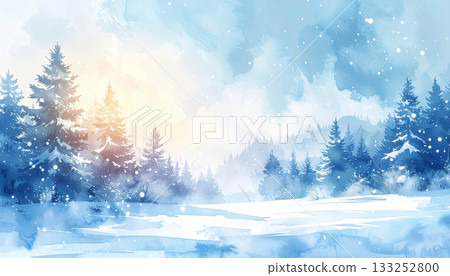 雪景、雪原景觀、冬季景觀、人工智慧生成的圖像 133252800