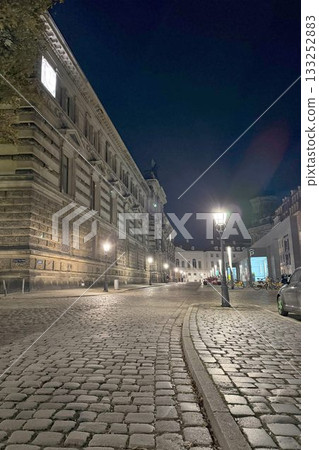 Pearl of the Elbe River: Night view of Dresden Old Town, Germany Pearl of the Elbe River: Night view of Dresden Old Town, Germany 133252883