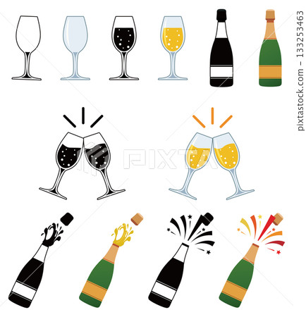 香檳圖示集 香檳圖示集 133253463