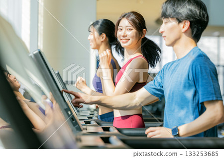 Young people in the gym Young people in the gym 133253685