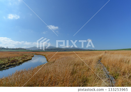 Autumn scenery of the Uryu Marsh with its foliage and ponds (Hokkaido) Autumn scenery of the Uryu Marsh with its foliage and ponds (Hokkaido) 133253965