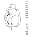 Alarm clock line drawing 133254829