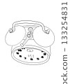 Alarm clock line drawing 133254831