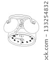 Alarm clock line drawing 133254832