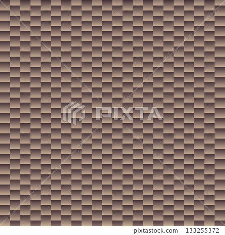 Woven Geometric Pattern in Brown and Beige. Abstract seamless pattern mosaic background. Geometric texture surface tiles. Graphic design vector illustration for Cover Banner Greeting Card Invitation 133255372