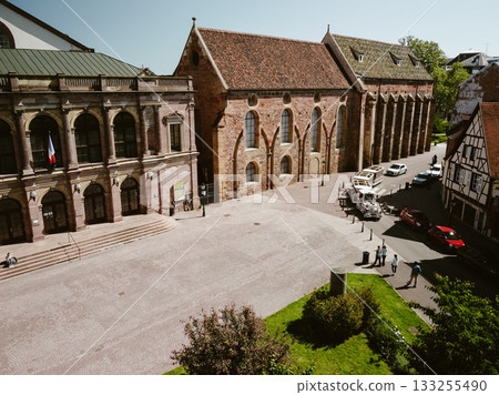 Strasbourg, France - 3 May,2016 :Beautiful old town of Strasbourg at the tourist boat pier on Strasbourg, France - 3 May,2016 :Beautiful old town of Strasbourg at the tourist boat pier on 133255490