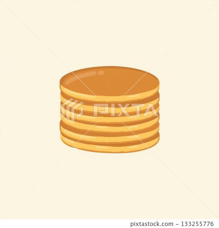 簡單的煎餅插圖 133255776