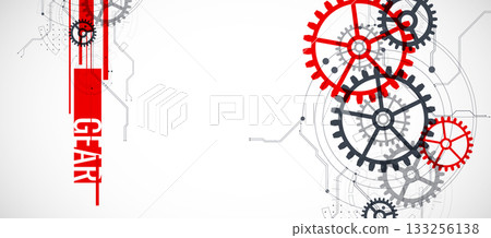 Abstract technology background. Cogwheels ART theme. Vector illustration Abstract technology background. Cogwheels ART theme. Vector illustration 133256138