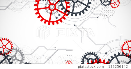 Abstract technology background. Cogwheels ART theme. Vector illustration Abstract technology background. Cogwheels ART theme. Vector illustration 133256142