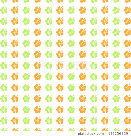 Green-orange hibiscus background material 133256369