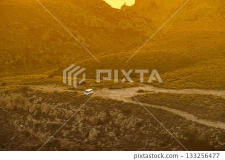 Coast landscape at sunset in Spain 133256477