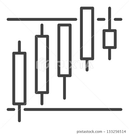 Stock Market Trading Analysis vector Candlestick Chart in Range icon or sign in outline style Stock Market Trading Analysis vector Candlestick Chart in Range icon or sign in outline style 133256514