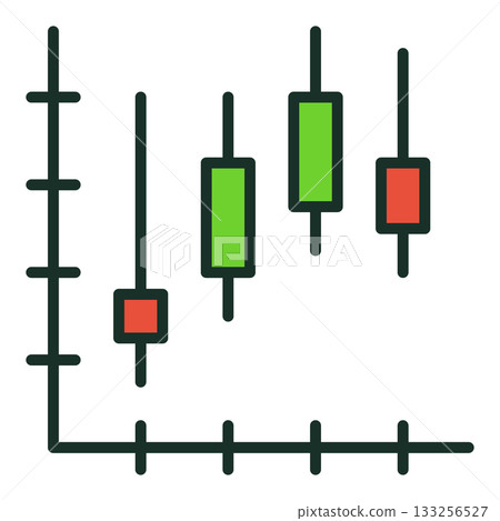 Vector Stock Chart colored minimal icon or design element Vector Stock Chart colored minimal icon or design element 133256527