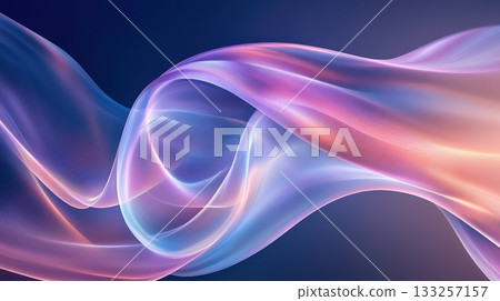 Mesmerizing Laser like Waves in Undulating Fluid Patterns with Vibrant Iridescent Colors  Abstract digital art with dynamic swirling forms gradients and ethereal energy 133257157
