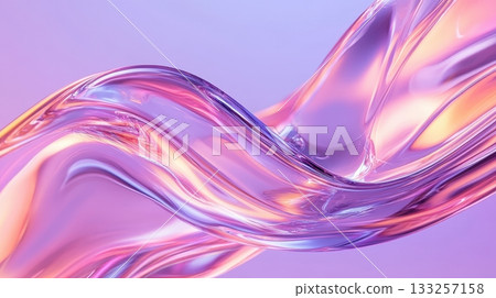 Mesmerizing laser waves in undulating patterns of rich vibrant colors create a captivating dreamlike visual experience  The fluid 133257158