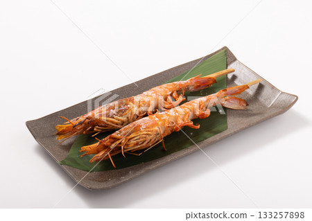 Grilled red shrimp Grilled red shrimp 133257898