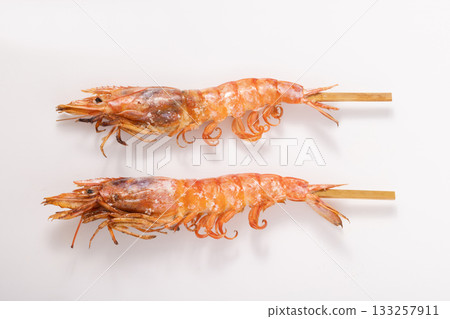Grilled red shrimp Grilled red shrimp 133257911