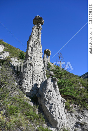 Stone mushrooms natural rock formations in the Altai Reserve Stone mushrooms natural rock formations in the Altai Reserve 133259158