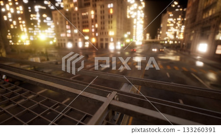 Busy city streets come alive at night with shimmering lights and reflections on wet pavement. People and vehicles move in harmony, creating an energetic atmosphere in the heart of the city. Busy city streets come alive at night with shimmering lights and reflections on wet pavement. People and vehicles move in harmony, creating an energetic atmosphere in the heart of the city. 133260391