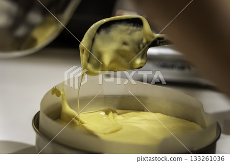 倒入蛋糕糊 倒入蛋糕糊 133261036
