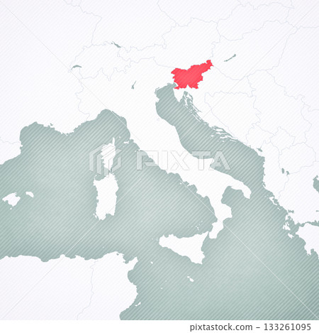 Map of Italian Peninsula - Slovenia 133261095