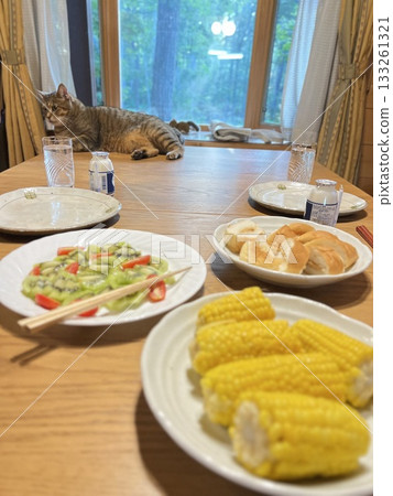 在小木屋裡用餐 133261321