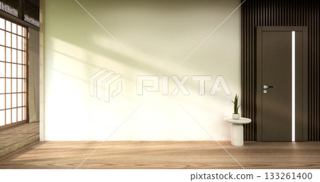 Architecture and interior concept Empty room and wood panels wall background 3D illustration rendering Architecture and interior concept Empty room and wood panels wall background 3D illustration rendering 133261400