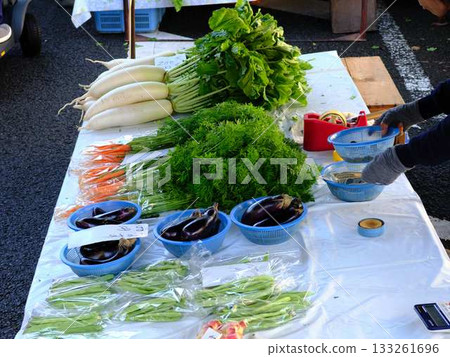 高知市週日市場街市場藍天市場蔬菜和水果 133261696