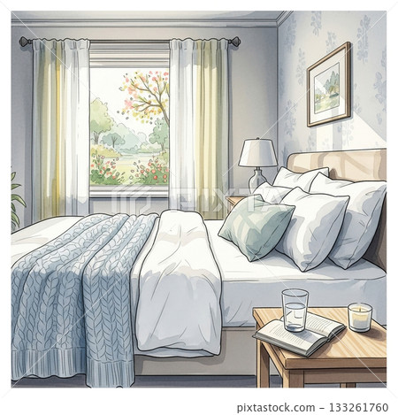 A bedroom that combines comfort and tranquility 133261760