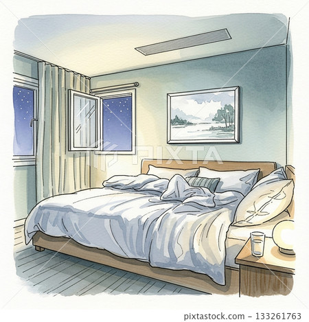 Relaxing and well-designed bedroom Relaxing and well-designed bedroom 133261763