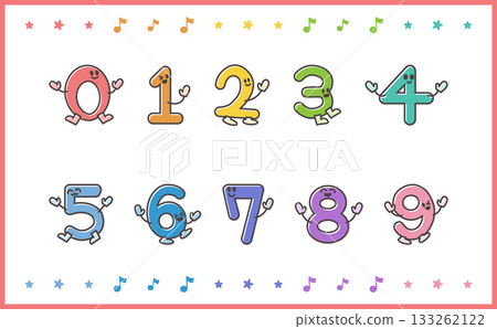 簡單可愛的手寫數字圖示集 133262122