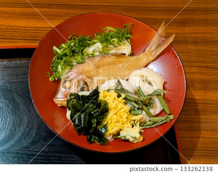 Sea bream somen noodles, a local dish from the Seto Inland Sea region 133262138
