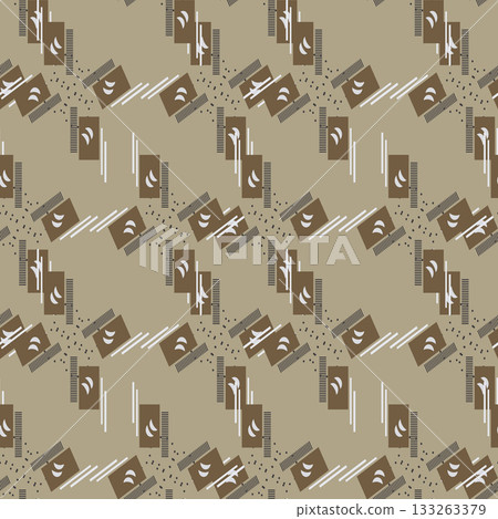 Textile motif seamless pattern. Abstract line shape geometric motif basic pattern continuous background. Man shirt all over print block. Textile motif seamless pattern. Abstract line shape geometric motif basic pattern continuous background. Man shirt all over print block. 133263379