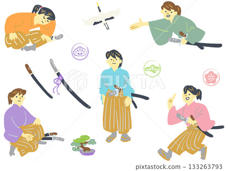 A young samurai with a sword: a symbol of Japanese culture for inbound tourists A young samurai with a sword: a symbol of Japanese culture for inbound tourists 133263793