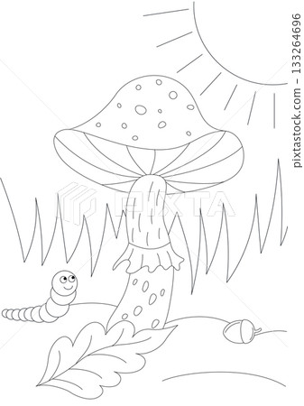 mushroom coloring page 133264696