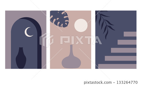 set of minimalistic posters 133264770
