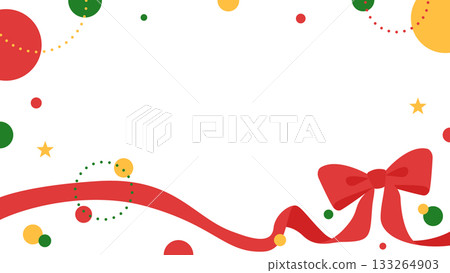 Ribbon decoration frame, circular object, pop design Ribbon decoration frame, circular object, pop design 133264903