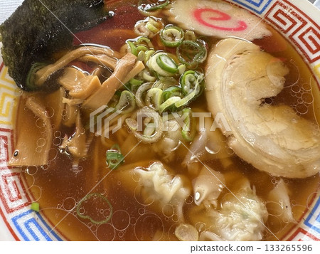 Soy sauce flavored wonton noodles Soy sauce flavored wonton noodles 133265596